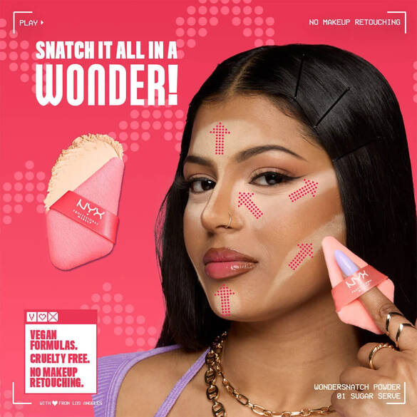 Snatch it all in a puff! Dual side pro setting puff for a full-face snatch.