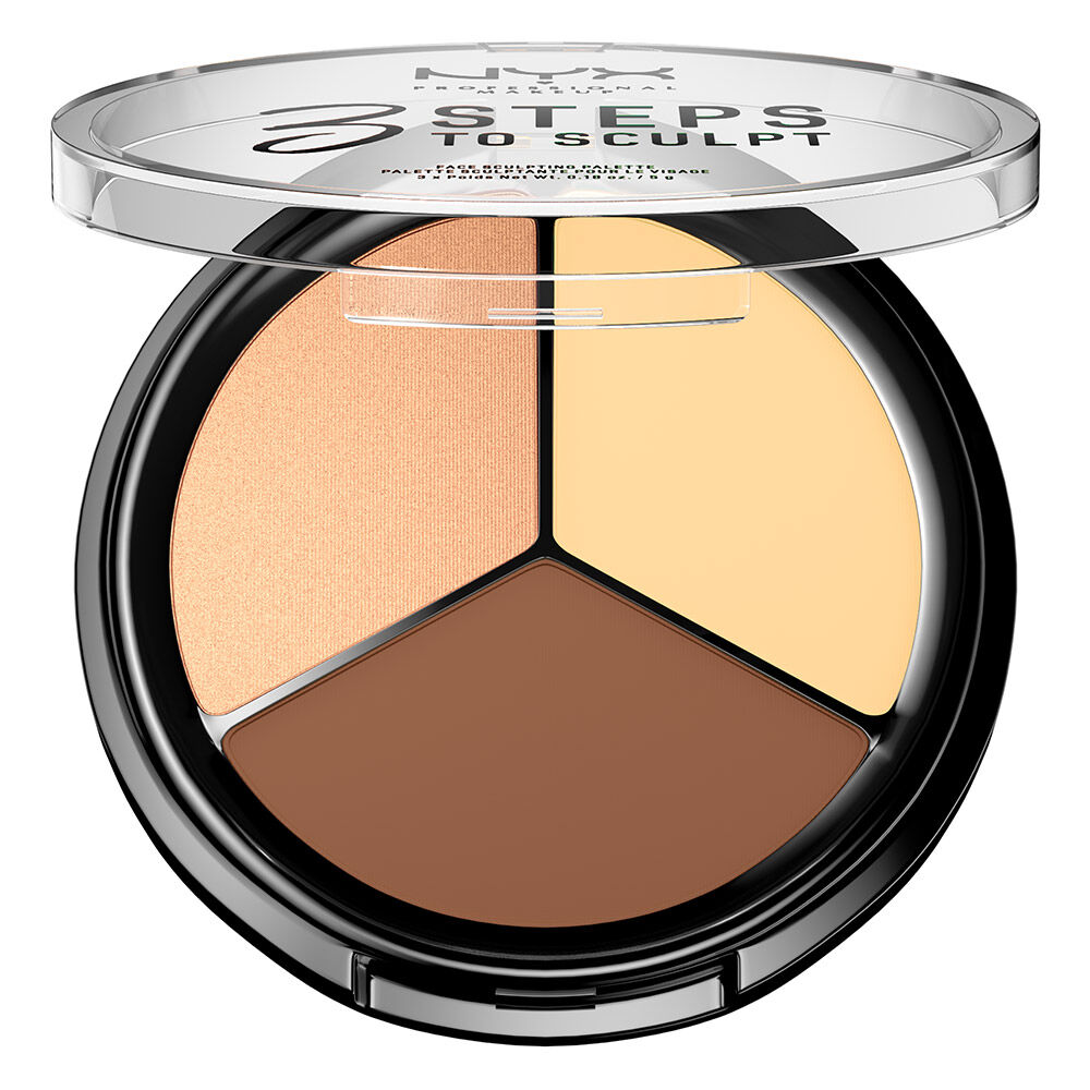 3 Steps to Sculpt Face Sculpting Παλέτα Highlighter