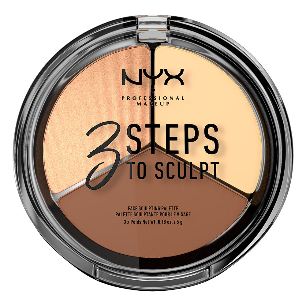 3 Steps to Sculpt Face Sculpting Παλέτα Highlighter
