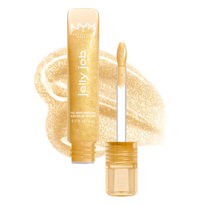 Jelly Job packshot solider show on top of product swatch in shade 03 Glow Job