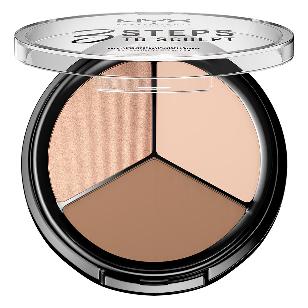 3 Steps to Sculpt Face Sculpting Παλέτα Highlighter