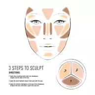 3 Steps to Sculpt Face Sculpting Παλέτα Highlighter
